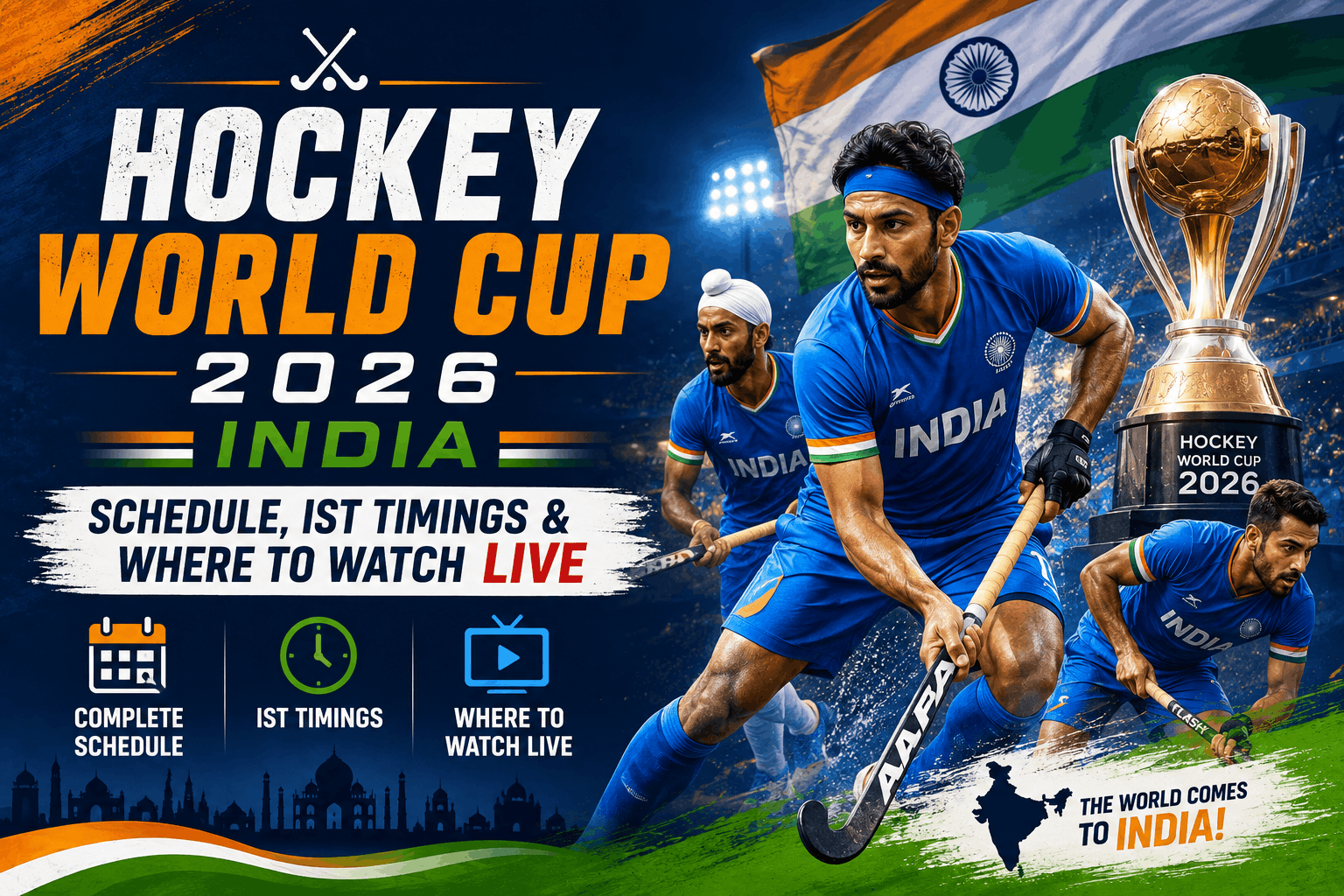 Hockey World Cup 2026 India Schedule IST Timings and Where to Watch Live